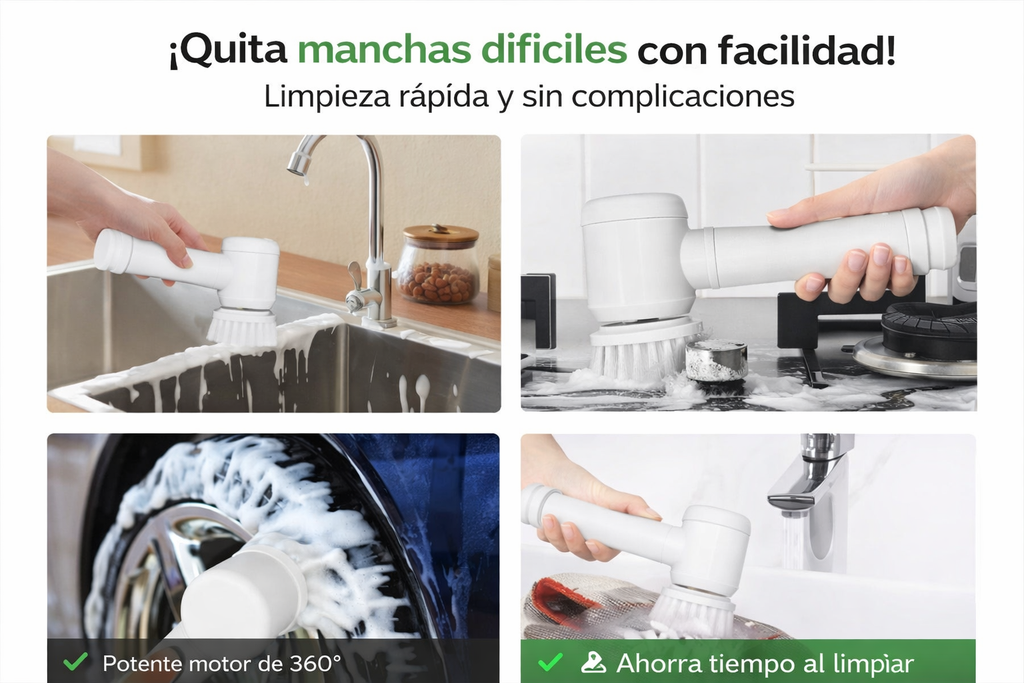 Cepillo De Limpieza Eléctrico® 3 En 1 - Limpieza sin esfuerzo